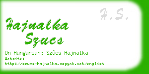 hajnalka szucs business card